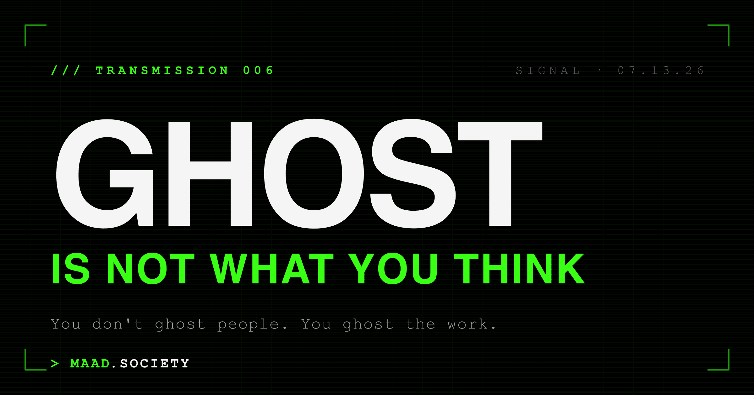 GHOST Is Not What You Think